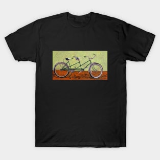 Green Tandem Bicycle T-Shirt